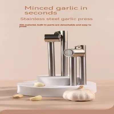 Cross-border 304 Stainless Steel Lengthened Smash Garlic Press