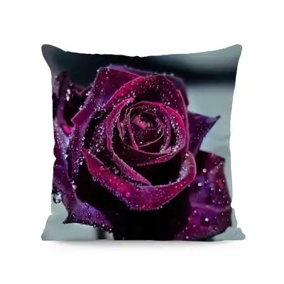 Flower Print Super Soft Square Pillow Cover