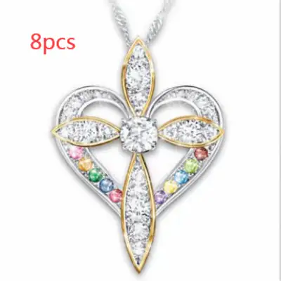 Fashion Love Heart Shaped Cross Pendant