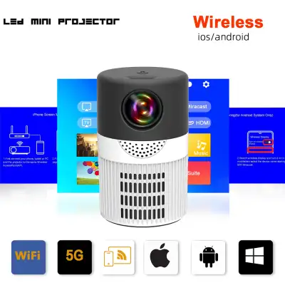 YT400 Home HD Projector 5G WIFI Connection 40 ANSI Mini Portable 480X360 Wireless Same Screen Phone Projection