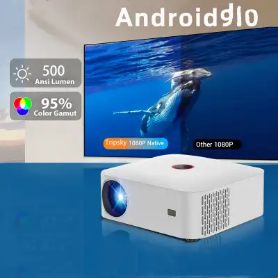 1080p HD Wireless Portable Home Projector