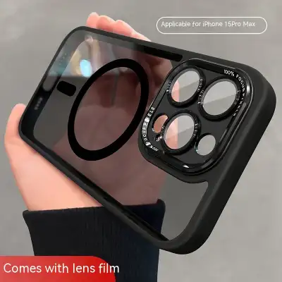 Magnetic Phone Case Comes With Lens Protector Transparent Drop-resistant