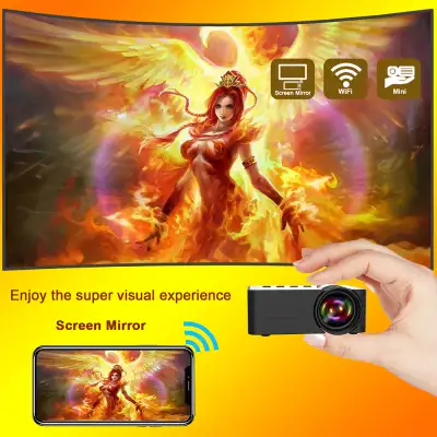 YT100 Home Mini Portable Projector USB Power Supply HD Home Small Wireless Same Screen Phone Projection