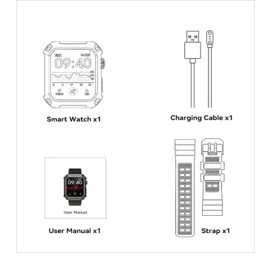 Three-proof Heart Rate And Blood Pressure Sport Mode Smart Watch