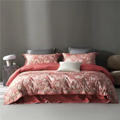 American Retro Style Long-staple Cotton Yarn-dyed Four-piece Jacquard Beddings