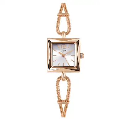 High-grade Simple Small Square Plate Alloy Bracelet Watch Antique Style