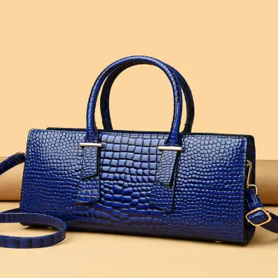 Women's Fashion Retro Crocodile Pattern All-match Shoulder Messenger Bag