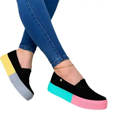 New Women's Shoes Thick Bottom Color Matching