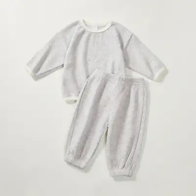 Solid Color Casual Baby Homewear