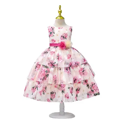 New Dress Girl Short Sleeve Suit Girls' Princess Dress