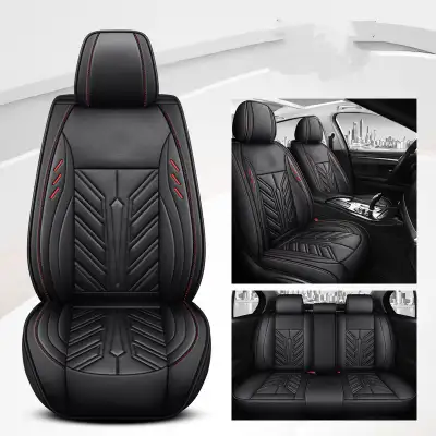 All-inclusive Wear-resistant Full-leather Contrast Stitching Car Seat Cushion