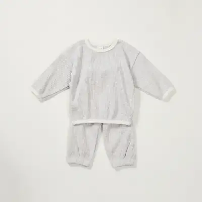 Solid Color Casual Baby Homewear