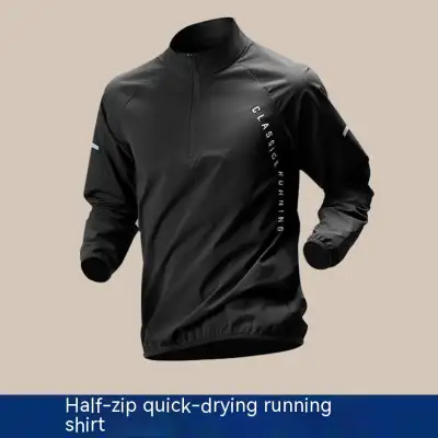 Half Zipper Sportswear Men's Long-sleeved Quick-drying Clothes