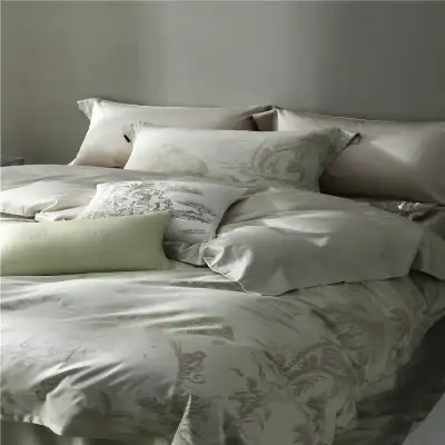 American Retro Style Long-staple Cotton Yarn-dyed Four-piece Jacquard Beddings