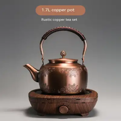 Copper Boiling Water Manual Mechanism Antique Tea Brewing Pot