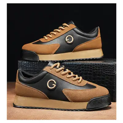 Plus Size Men's Casual Leather Waterproof Flat Shoes