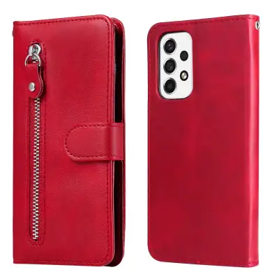 Mobile Phone Leather Case Zipper Wallet Card Holder Protective Case