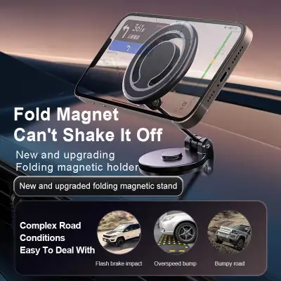 Magnetic Phone Holder For Car, Powerful Magnets Military  Grade Suction Car Phone Holder Mount Dashboard Windshield Cell Phone Holder Phone Stand For Car Android Automobile Cradle