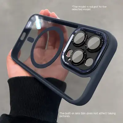 Magnetic Phone Case Comes With Lens Protector Transparent Drop-resistant