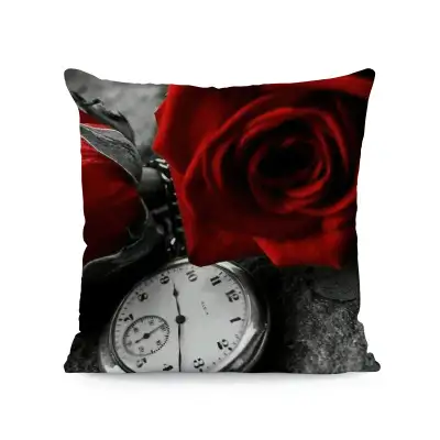 Flower Print Super Soft Square Pillow Cover