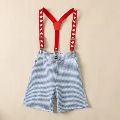 Children's Shirt Bow Tie Suspender Pants Suit