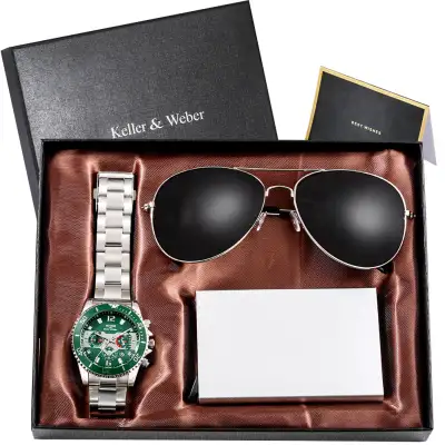 Quartz Watch Sunglasses Suit Men