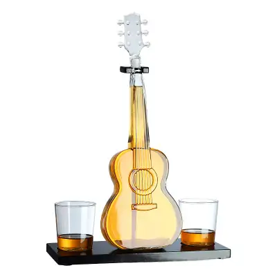 Creative Guitar Decanter Set With High Borosilicate Glass