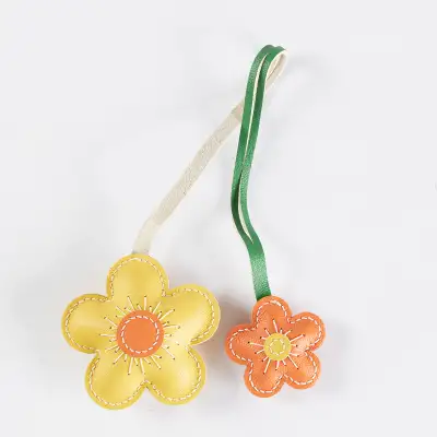 Two-color Flower Pendant Keychain Handmade DIY Material Package