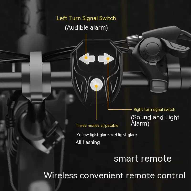 Bicycle USB Charging Wireless Remote Control Steering Taillight Detachable Night Riding Warning Cycling Fixture