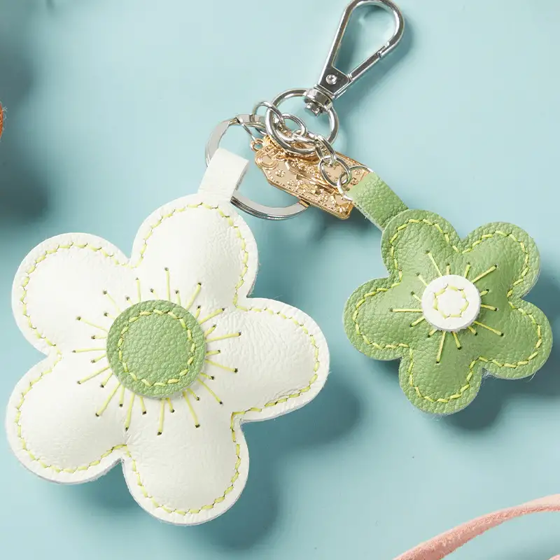 Two-color Flower Pendant Keychain Handmade DIY Material Package