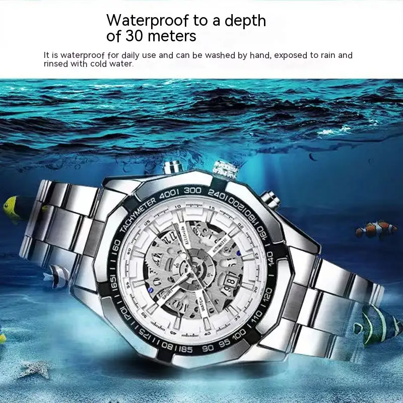 Quartz Watch Men's Back Cover Hollow