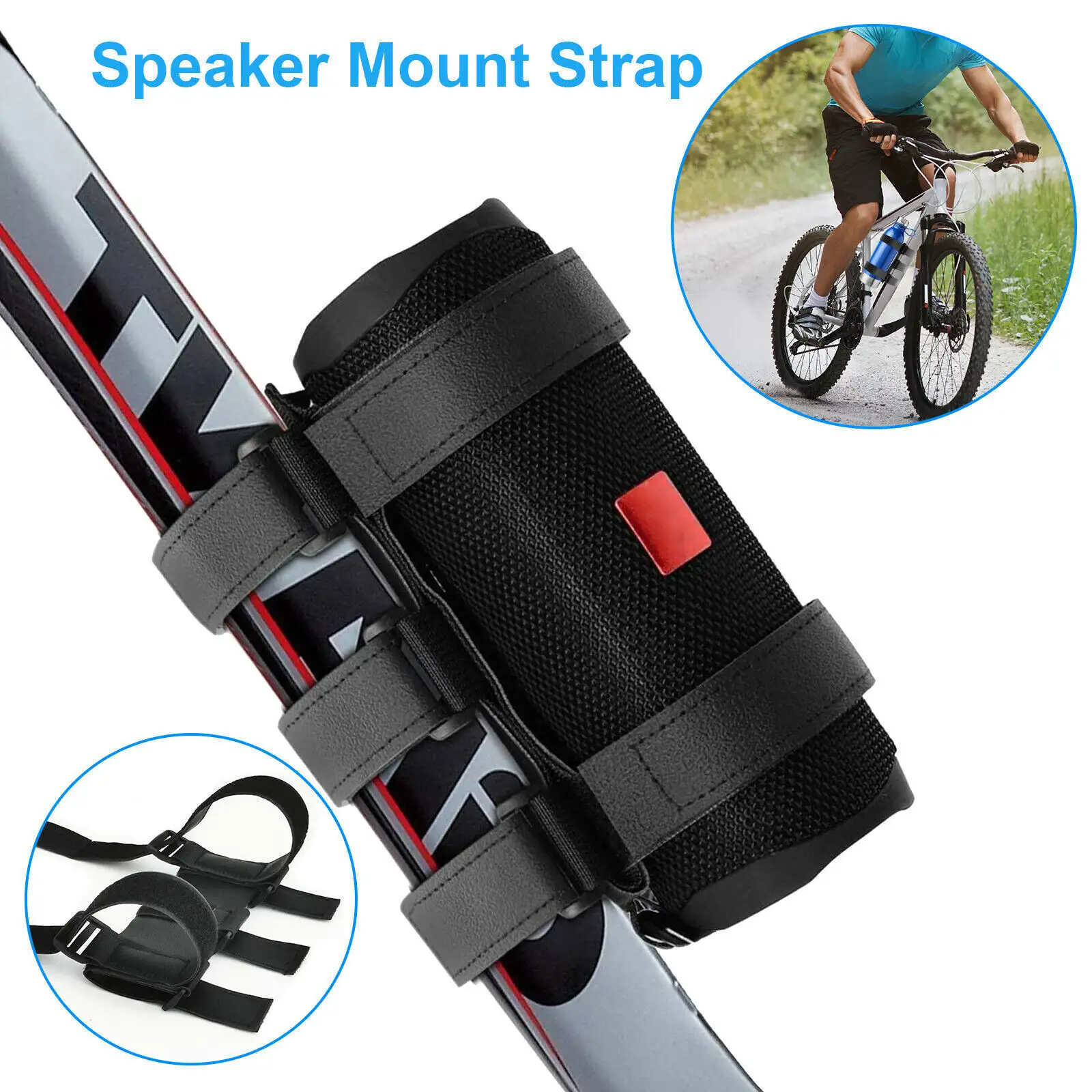 Bluetooth Speaker Mount Bike Adjustable Strap Accessories For Golf Cart Bicycle