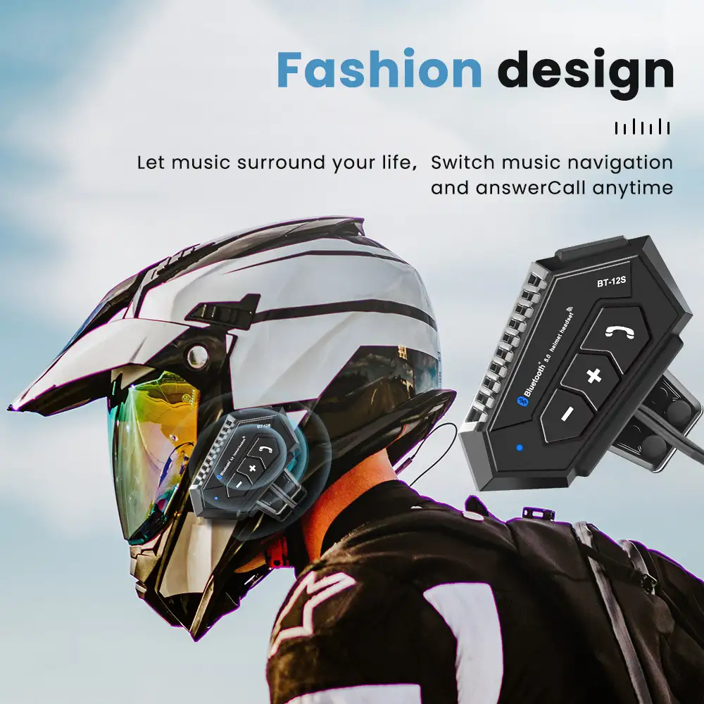 Bluetooth Wireless Headset For Motorcycle Helmet