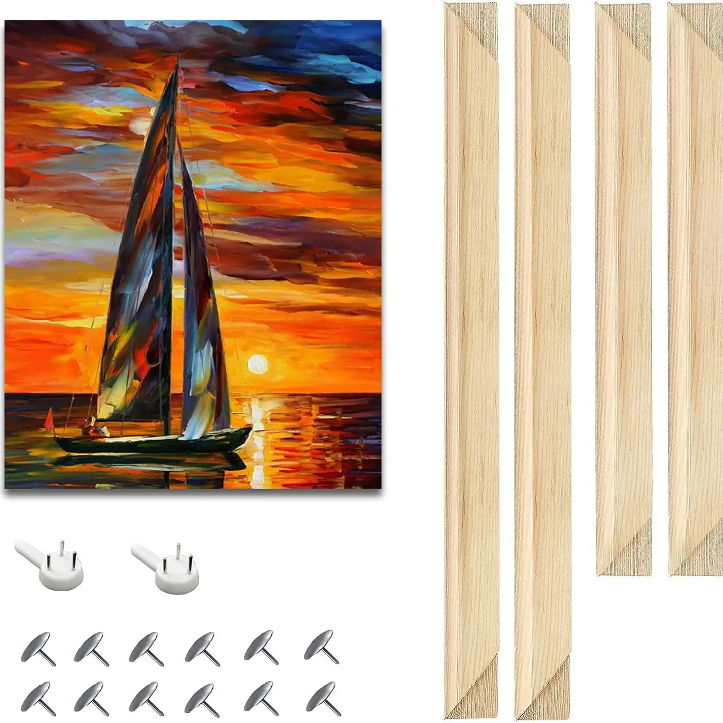 Decorative Painting Solid Wood Inner Frame Stretched Splicing