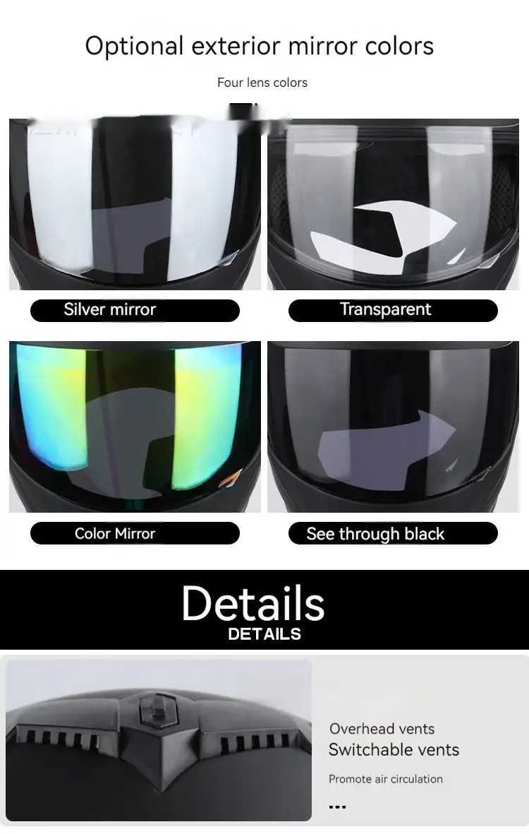 Electric Motorcycle Double Lens Exposed Men And Women Motorcycle Helmet