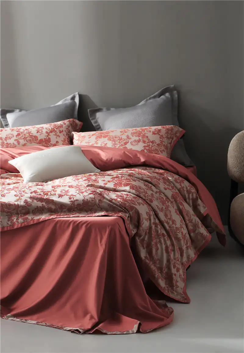 American Retro Style Long-staple Cotton Yarn-dyed Four-piece Jacquard Beddings