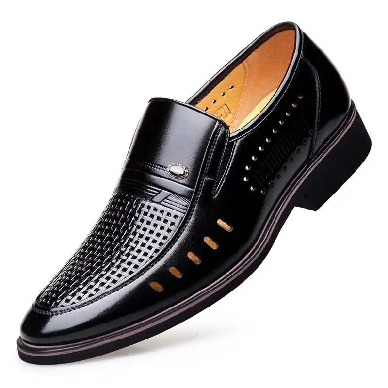 Men's Leather Shoes Business Formal Wear Soft Bottom Non-slip