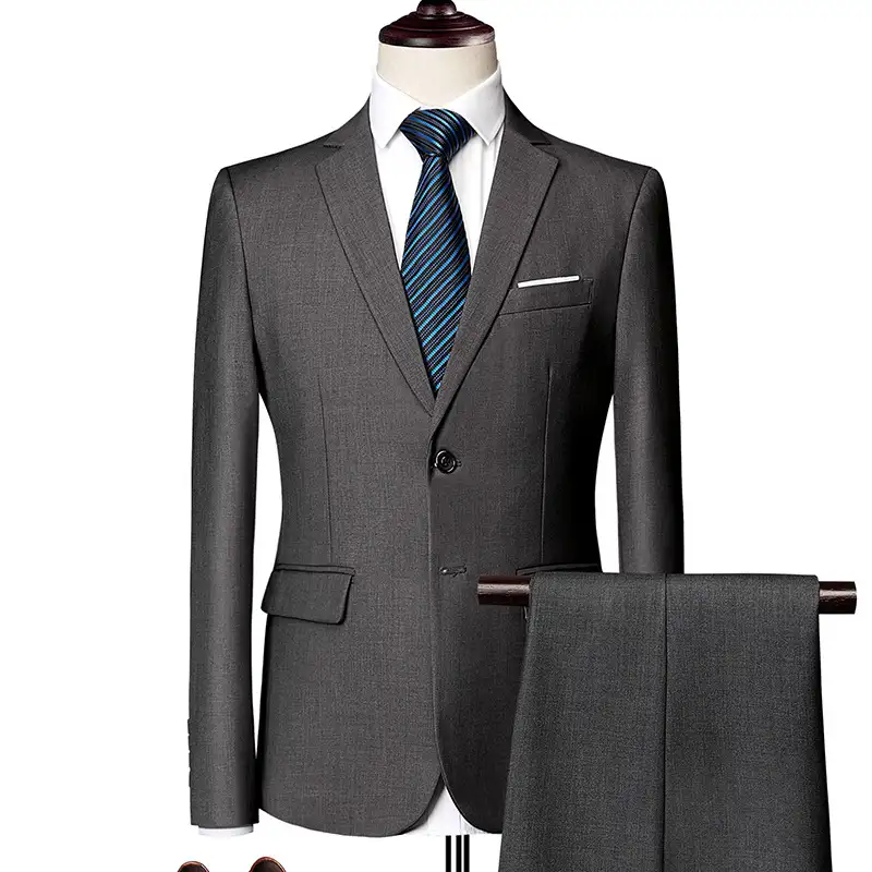 New Men's Business Casual Suit Suit Two-piece Set