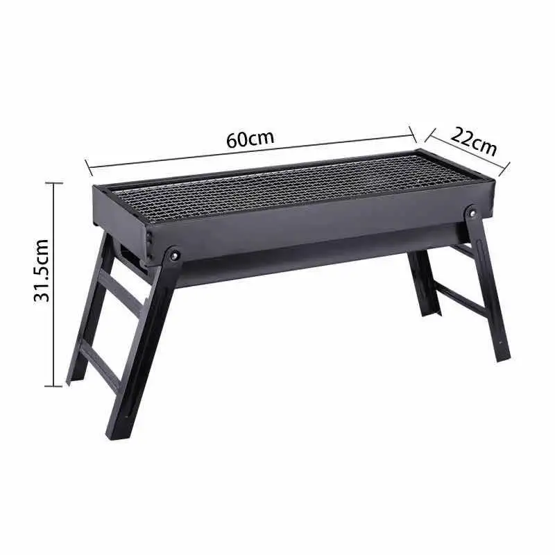 Barbecue Household Charcoal Grill Outdoor Full Set Of Portable Thickening Folding Barbecue Rack