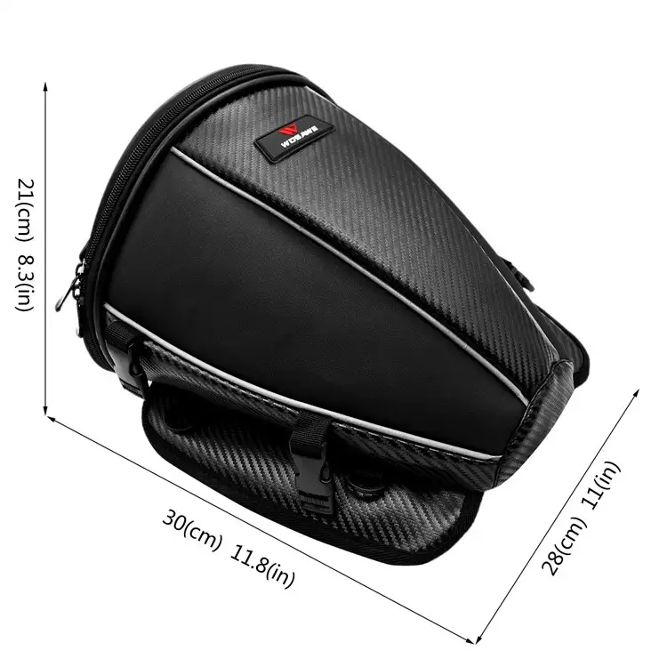 Motorcycle Fuel Tank Rear Seat Tail Side Microfiber Leather Multifunctional Waterproof Crossbody Bag