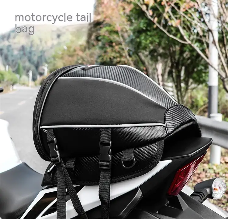 Motorcycle Fuel Tank Rear Seat Tail Side Microfiber Leather Multifunctional Waterproof Crossbody Bag