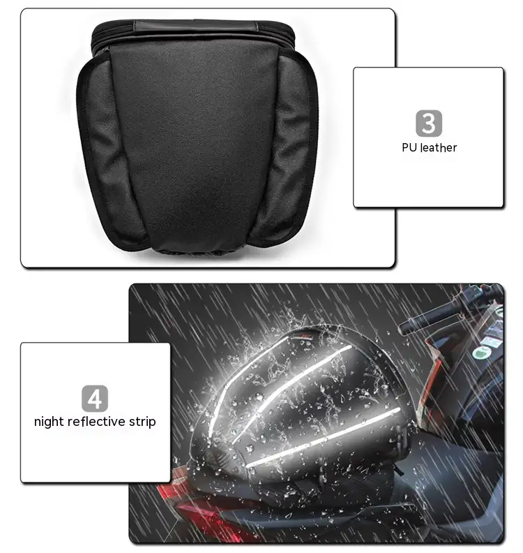 Motorcycle Fuel Tank Rear Seat Tail Side Microfiber Leather Multifunctional Waterproof Crossbody Bag