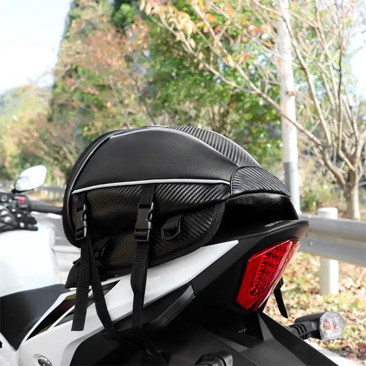 Motorcycle Fuel Tank Rear Seat Tail Side Microfiber Leather Multifunctional Waterproof Crossbody Bag