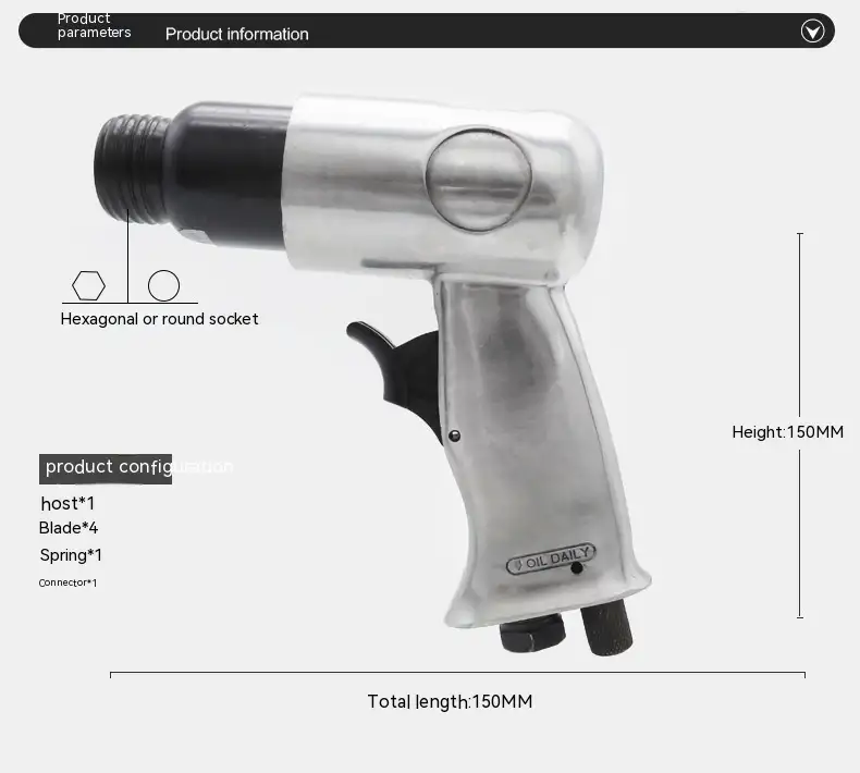 Air Hammer Air Hammer Tool Brake Pad Air Pick Rust Remover Gun Head Chisel Tire Repair Machine