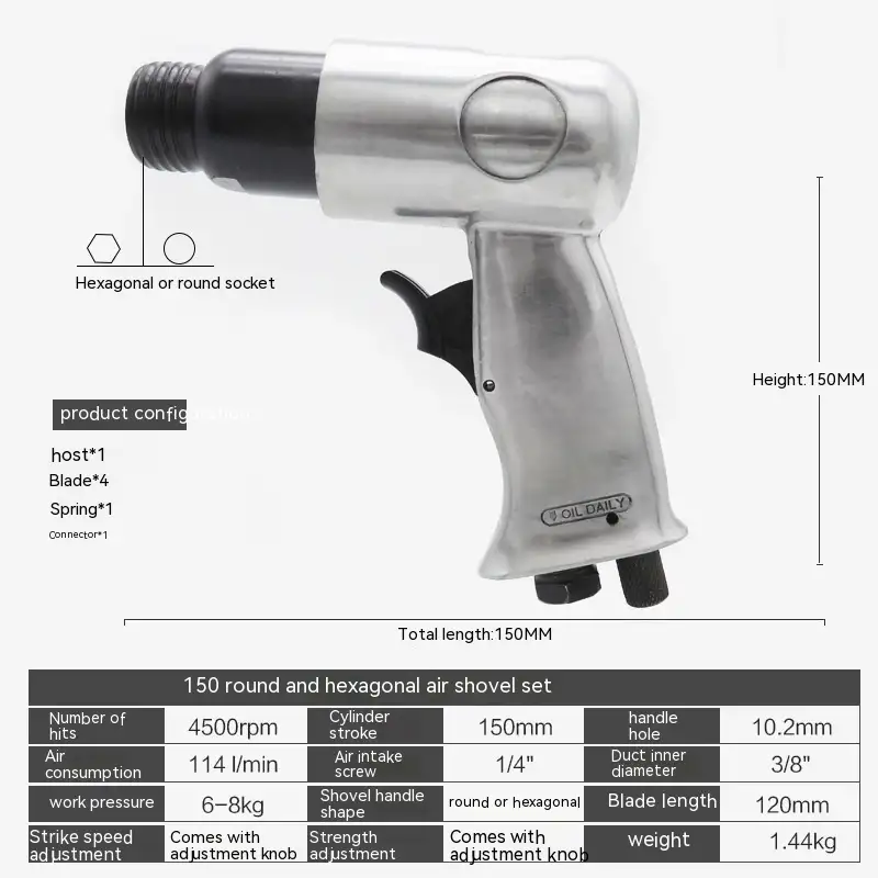 Air Hammer Air Hammer Tool Brake Pad Air Pick Rust Remover Gun Head Chisel Tire Repair Machine