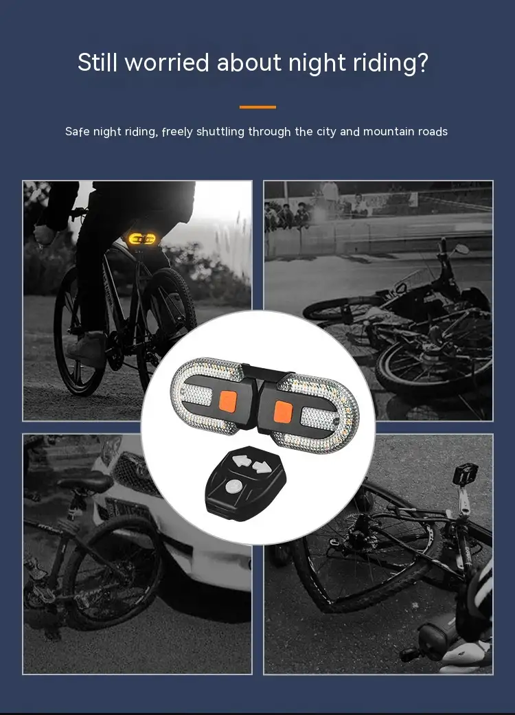 Bicycle USB Charging Wireless Remote Control Steering Taillight Detachable Night Riding Warning Cycling Fixture