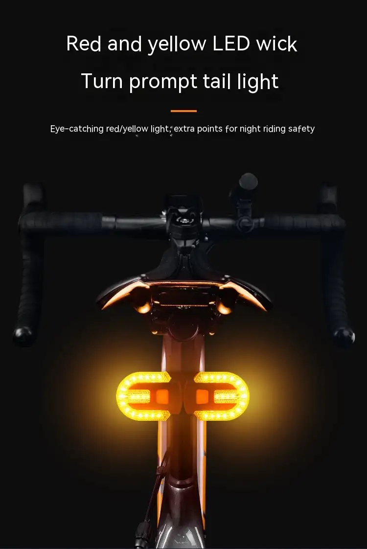 Bicycle USB Charging Wireless Remote Control Steering Taillight Detachable Night Riding Warning Cycling Fixture