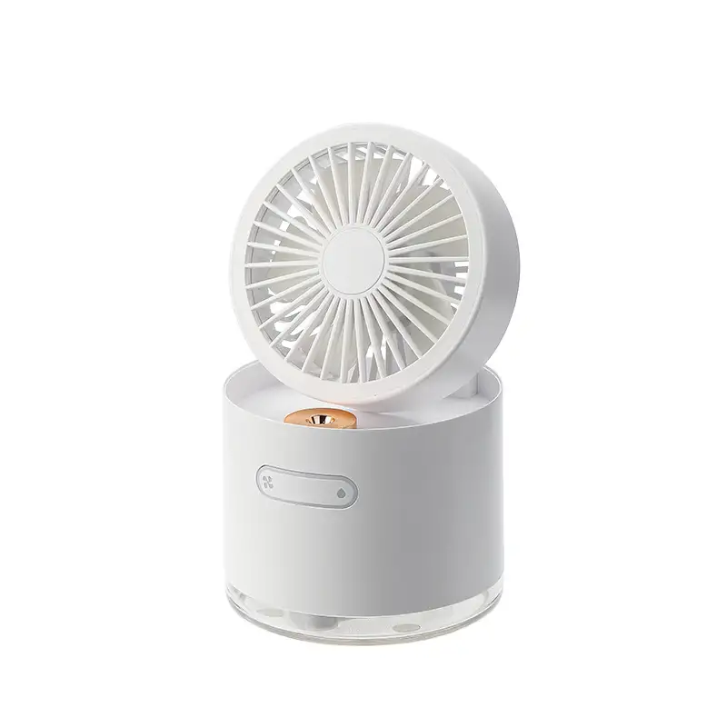 Spray mini fan mini portable mute desktop cooling water mist humidifier small rechargeable big wind