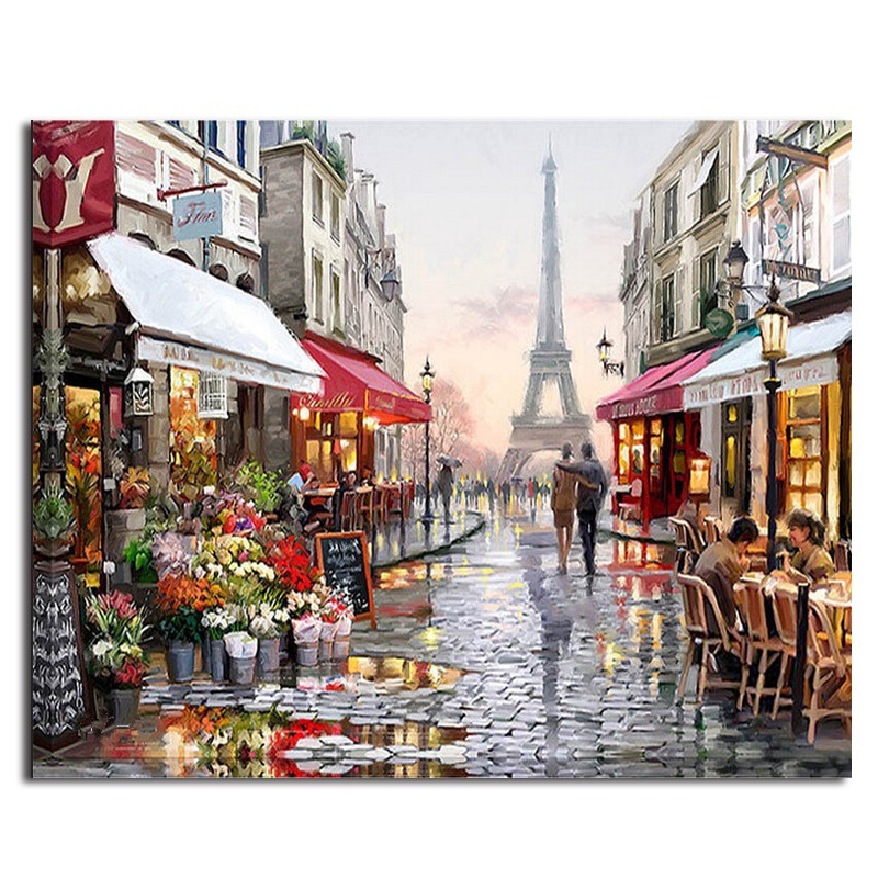 40x50cm Frameless Bag-167 Love Fans Eiffel