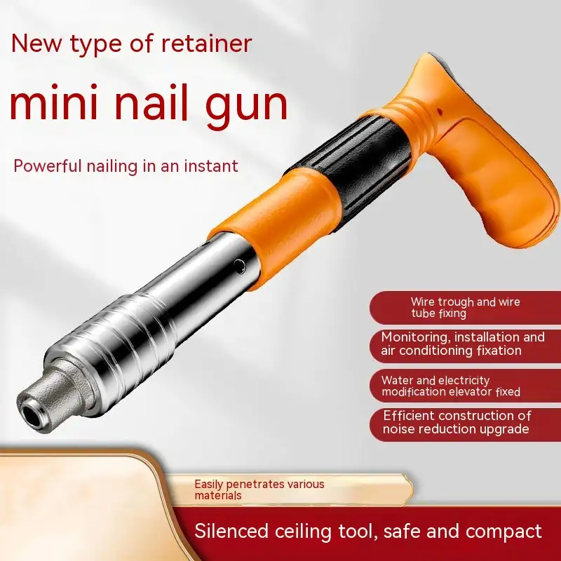 Mini Ceiling Tool Silencer Nail Gun Woodworking Decoration Integrated Gun Nail Gun Wall Small Fastener Fastener